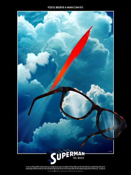 Superman the Movie poster art by Doaly